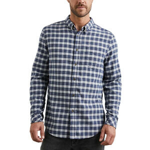 Rails Reid Long Sleeve Button Front Shirt Midnight Grey Melange Size XL